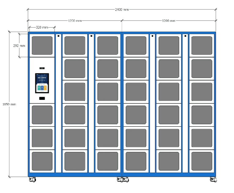 18-Door Smart Tool & Material Locker Cabinet (Customizable with Any Number of Doors)