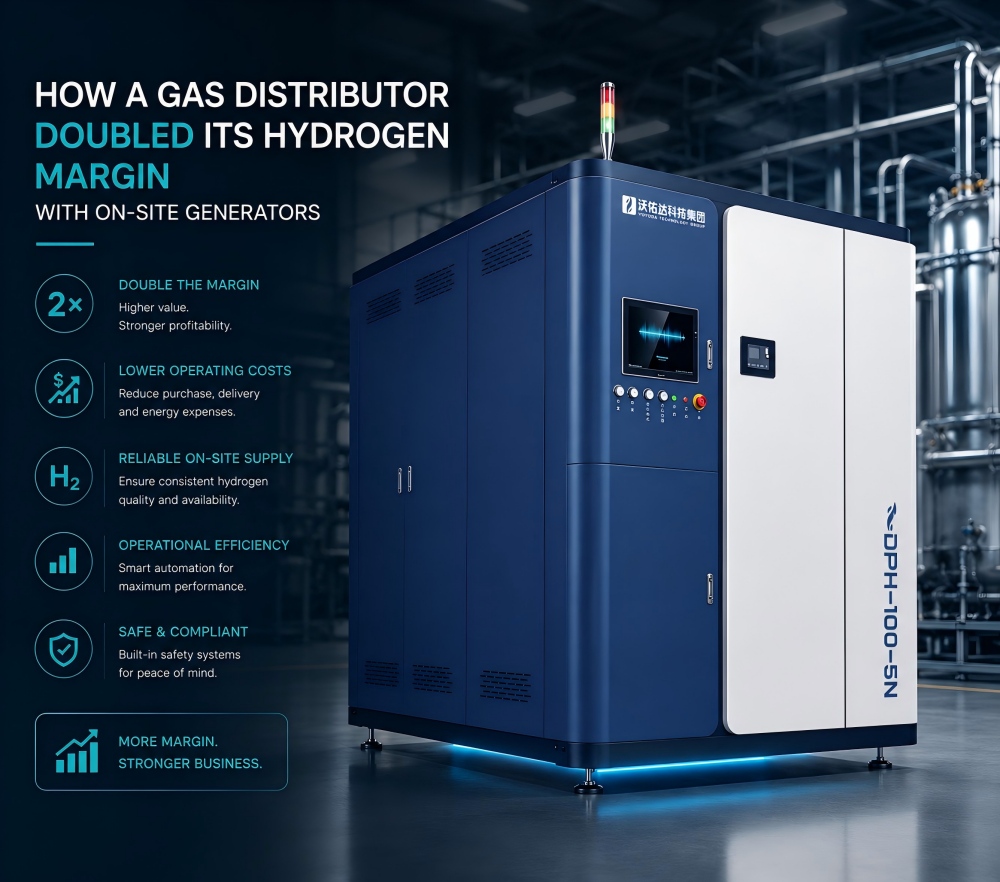 How a Gas Distributor Doubled Its Hydrogen Margin with On-Site Generators
